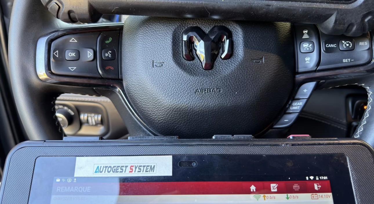 Valise de diagnostic Autogest System branchée sur un RAM